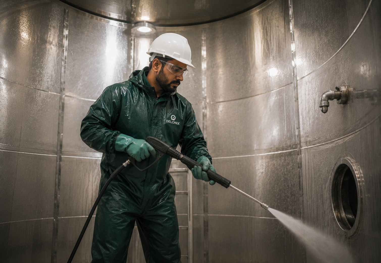 Water tank cleaning